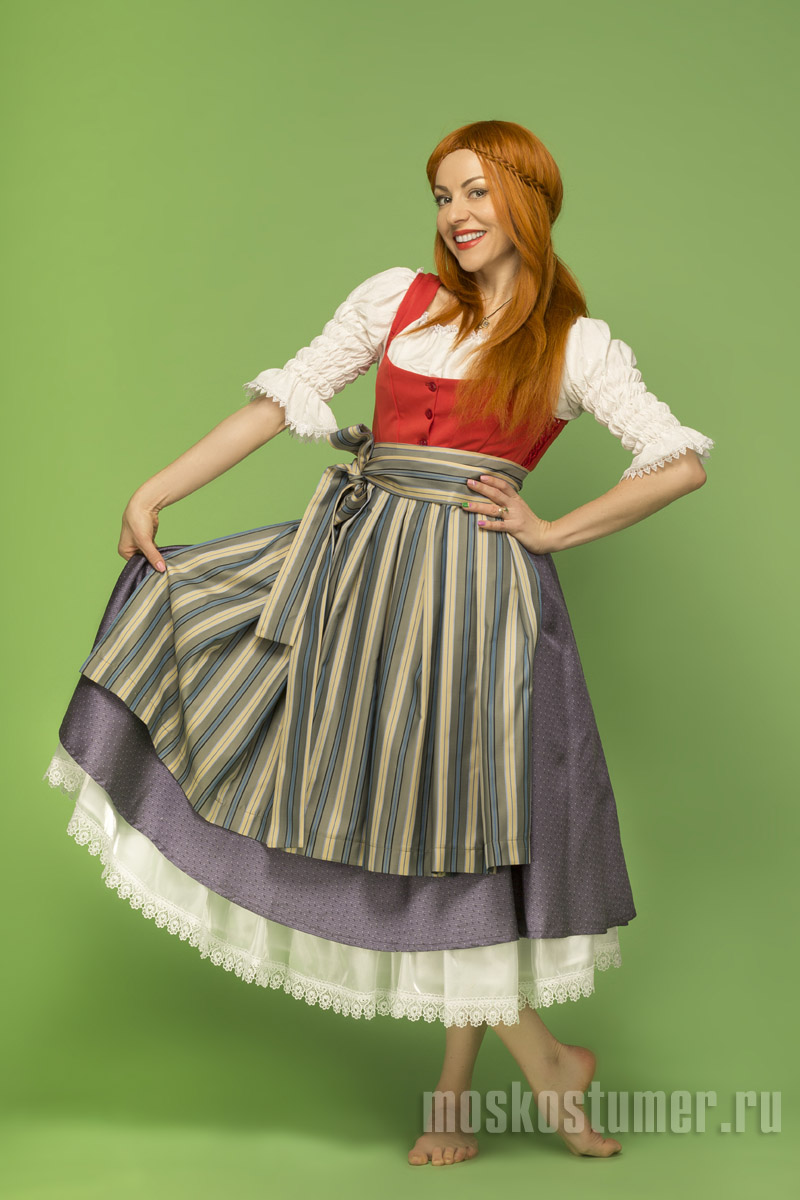 Женский баварский национальный костюм Дирндль
