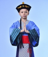 Китайский костюм для мальчика с шляпой китайского мандарина