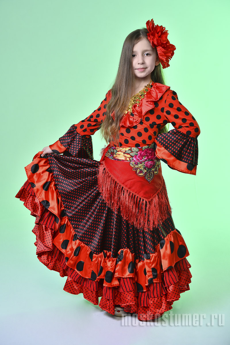 Карнавальный цыганский костюм для девочки