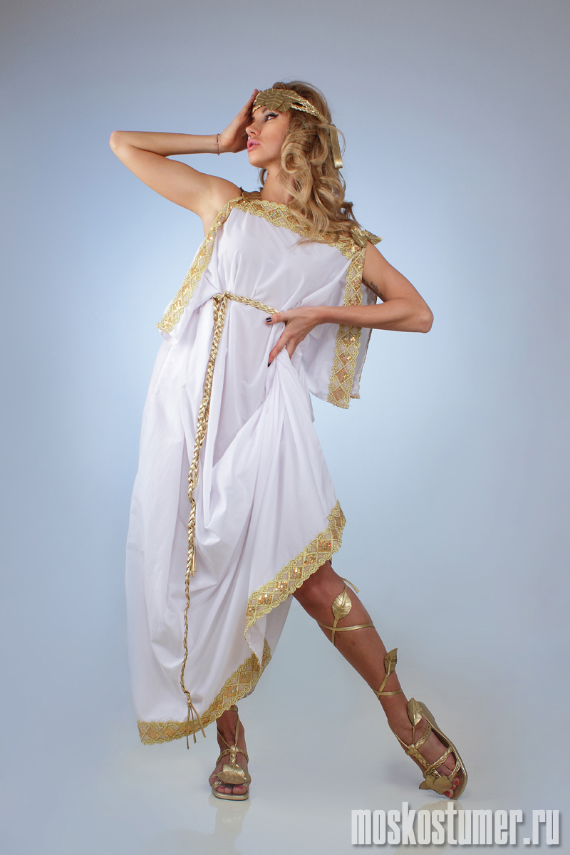 Платье Богиня Греции на бретелях, свободное