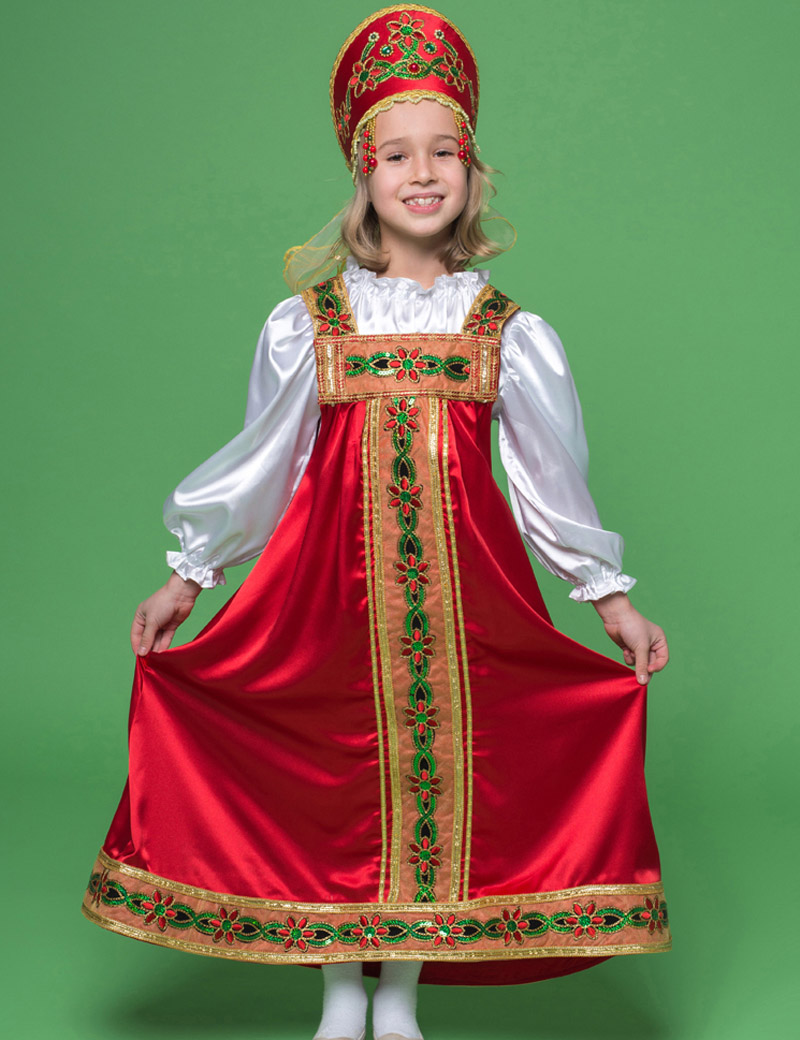 Русский народный костюм для девочки напрокат
